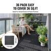 VEVOR Interlocking Deck Tiles, 36 Pack,11.6"x11.6" 36 sq. ft Plastic Waterproof Outdoor Flooring All Weather Use, Patio Floor Decking Covering Tiles - 3 of 4