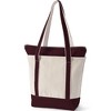 Lands' End Zip Top Long Handle Canvas Tote Bag - 3 of 4