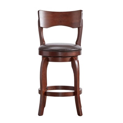 24" Calder Swivel Counter Height Barstool Chocolate - Inspire Q