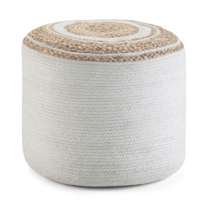 NicBex Round Braided Pouf Ottoman Versatile Accent Furniture for Comfort and Additional Seating, Natural - 1 of 4