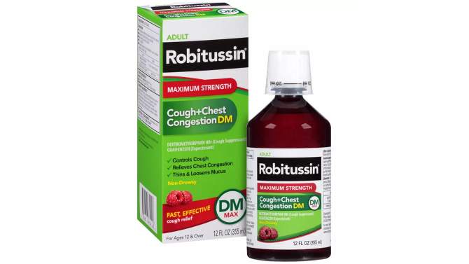 Robitussin Cough + Congestion DM Max Syrup - Dextromethorphan - 8 fl oz, 2 of 13, play video