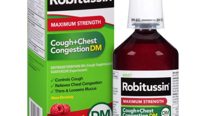 Robitussin Cough + Congestion DM Max Syrup - Dextromethorphan - 8 fl oz, 2 of 13, play video