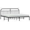 vidaXL Metal Bed Frame with Headboard Black 76 in.x79.9 in. King - 4 of 4