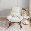 Light Luxury Single Rocking Chair with Washable Seat Cushion for Indoor, Accent Chair for Living Room and Bedroom - The Pop Home - 3 of 4