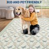 Modern Washable Area Rug, Soft Floral Floor Cover with Non Slip Backing, Low Pile Stain Resistant Floor Carpet for Home Office - 4 of 4