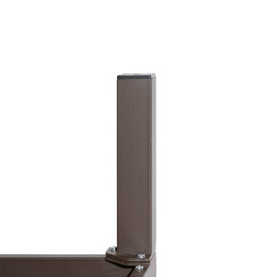 Brown Aluminum Adjustable Outdoor Chaise Lounge with Cushion