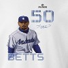 MLBPA Men's Betts Pw Licensed Los Angeles Dodgers  Baseball Mookie Betts Long Sleeve Graphic Cotton Pullover Sweatshirt - White 2X - 2 of 4