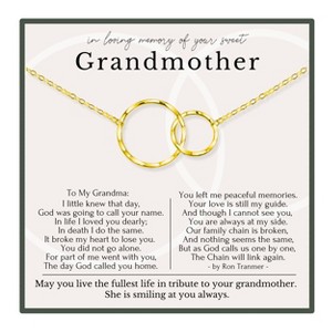 HOPE LOVE SHINE Loss of Grandmother Sympathy Gift – 2 Ring Necklace Memorial Jewelry In Memory of Grandma - 1 of 4
