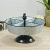 VIP Metal 12 in. Silver Tabletop Tray with Dividers - 3 of 4