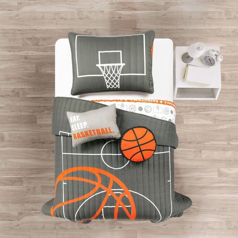 Kids' Basketball Game Reversible Oversized Quilt - Lush Décor, 3 of 9