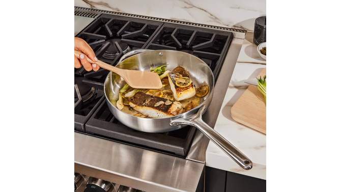 Caraway Home 4.5qt Stainless Steel Saute Pan with Lid, 2 of 5, play video