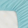 Everyday Kids Aqua Fitted Crib Sheet – Soft Breathable Microfiber – Fits Standard 28x52” Crib Mattress – Baby Nursery Bedding - 4 of 4