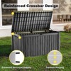 Gulches 180GAL Outdoor Storage Box, Dual Compartments & Heavy-Duty Steel Supports,Black - 4 of 4