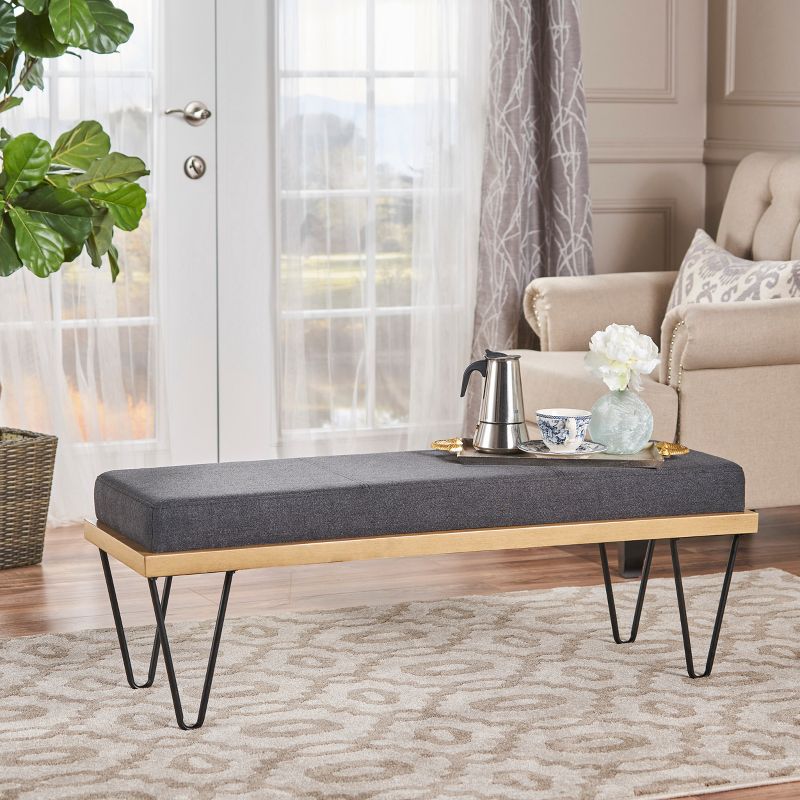 Elisha Industrial Modern Bench - Christopher Knight Home, 3 of 8