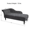 60.6 Inch Upholstered Chaise Lounge with Left Armrest - 2 of 4
