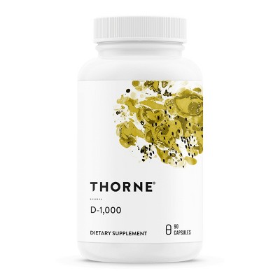 THORNE - Vitamin D-1000 - Vitamin D3 Supplement - 1,000 IU - Support Healthy Bones, Muscles & Immune Function* - Gluten-Free, Dairy-Free - 90 Capsules