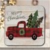 Courtside Market Red Truck Buffalo Checked 6.5x6.5 Artboard Lid & 20oz Candle Set - 3 of 4