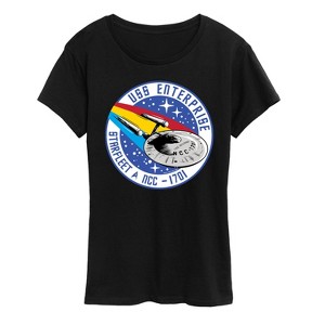 Women's - Star Trek - Enterprise Mission Patch Short Sleeve Graphic T-Shirt - 1 of 4