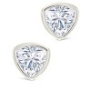 SHINE by Sterling Forever Sterling Silver Trillion Cut Bezel Set Stud Earrings - 3 of 4