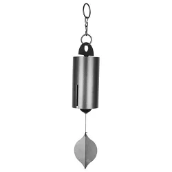 Woodstock Chimes Signature Collection, Heroic Windbell, Large, 40'' Antique Silver Wind Bell HWLAS