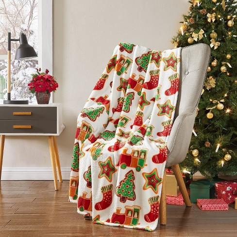 Kate Aurora Snowy Christmas Trees & Red Pick Up Trucks Holiday Accent Throw  Blanket - 50 X 60 : Target