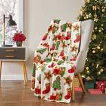 Kate Aurora Christmas Trains & Stockings Oversized Ultra Soft & Plush Throw Accent Blanket - 50 in. W x 70 in. L