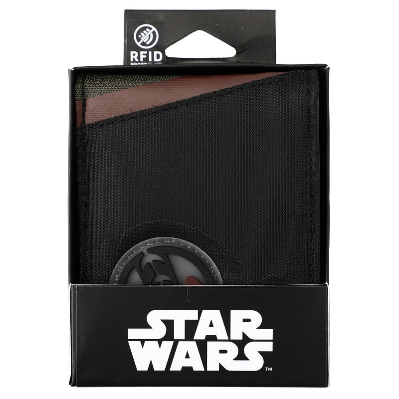 Star Wars Boba Fett Nylon Bifold with Zipper and Rubber Patch, 2 of 5