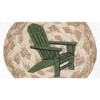Earth Rugs Adirondack Chair Round Coaster – Braided Jute, Coastal Cabin Style, 5"x5" - 3 of 3
