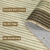 Machine Washable Runner Rug Modern Border Low Pile Non-Shedding Soft Gradient Faux Wool Print Entryway Bathroom - 2 of 4