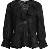 Lands' End Women's Feminine Ruffle Chiffon V Neck Blouse - 3 of 3