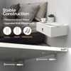 VINGLI Floating Nightstand with Drawer Set of 2, Floating Bedside Table, Wall Mounted Nightstand, Hanging Nightstand White for Bedroom - 3 of 4