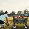 HTUTWOO Convertible Folding Wagon Cart, 225 lbs Weight, Utility Collapsible Wagon Cart, 180L Capacity All-Terrain Wheels, for Camping, Beach, Sports - 2 of 4