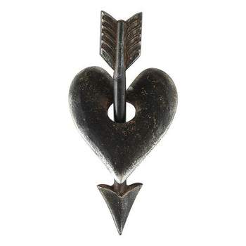 10" x 4.5" Metal Heart and Arrow Accent Piece - Storied Home