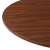 Bar Table 41.7"H Brown – Round Faux Wood MDF Top with Powder-Coated Steel Pedestal Base, Modern Indoor Accent by Zuo Modern - 4 of 4