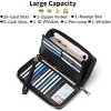 BEAFUP Women PU Leather Wallet,RFID Blocking Zipper Around Phone Holder Clutch Wristlet,Large Capacity Travel Long Purse for Women - 2 of 4