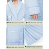 PAVILIA Women Plush Fleece Robe, Soft Textured Bathrobe, Lady Cozy Spa Long Robes, Fuzzy Satin Waffle Trim - 4 of 4