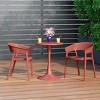 WestinTrends Playa 3-Piece Indoor Outdoor Metal Patio Dining Table Set With Stackable Patio Chairs - 2 of 4