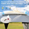 DOMETOUR 10x14FT Outdoor Gazebo with Double Roofs, Curtains, Nettings, Heavy Duty Metal Frame for Patio, Backyard, Deck, Lawn, Grey - 3 of 4
