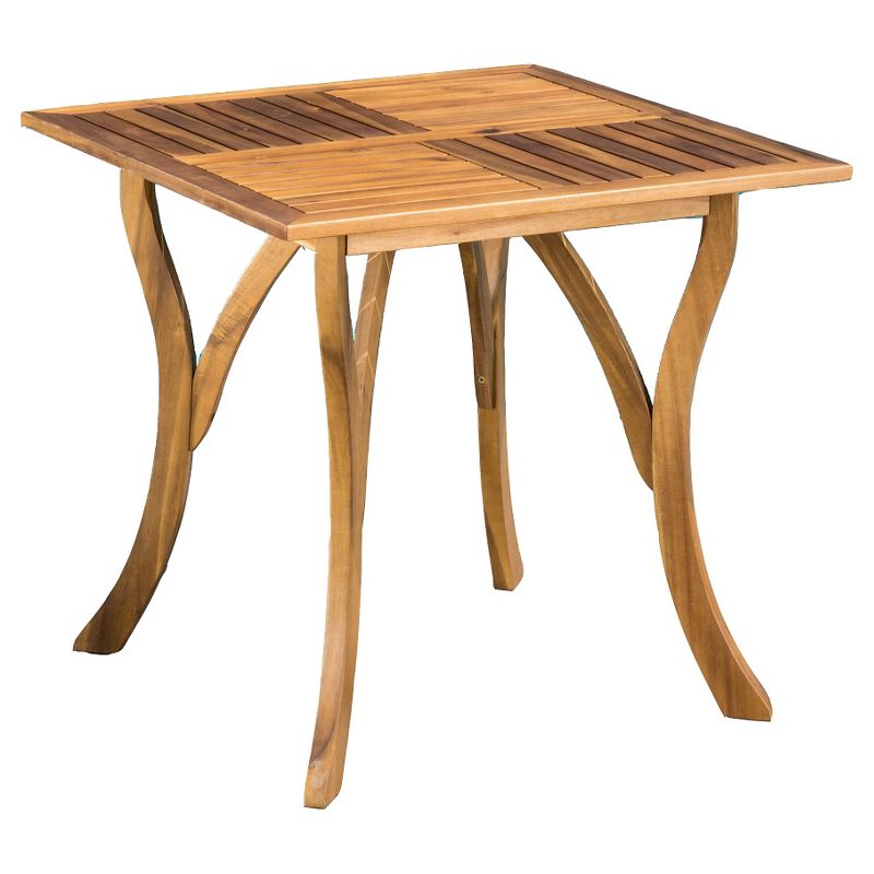 Hermosa 31.5" Square Acacia Wood Table -Teak Finish - Christopher Knight Home, 1 of 6