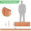 Yaheetech 6PCS Outdoor Wooden Short Fences, Brown - 3 of 4