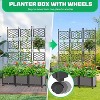 DoCred Raised Garden Bed Planter with Trellis & Wheels – Tomato Cage Planter Box for Climbing Vegetables, Indoor & Outdoor Use, Single & Multi-Pack - 3 of 4