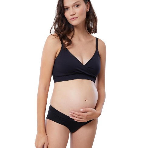 Ingrid & Isabel Maternity Cooling Crossover Nursing Bra Black Size L :  Target