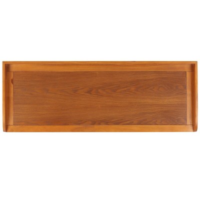 Filbert Brown Transitional Wooden Storage Bench with Iron Frame