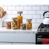 Le'raze Set of 5 Borosilicate Glass Food Storage Jars Containers with Airtight Bamboo Clamp Lid - 3 of 3