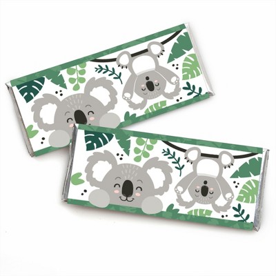 Big Dot of Happiness Koala Cutie - Candy Bar Wrapper Bear Birthday Party and Baby Shower Favors - Set of 24