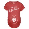 Bumps First Christmas Maternity Shirt Funny Merry Tee For New Pregnant Family - Crazy Dog Maternity T Shirt - image 3 of 4