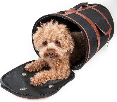 Medium Black and Brown Nylon Airline Approved Pet Carrier