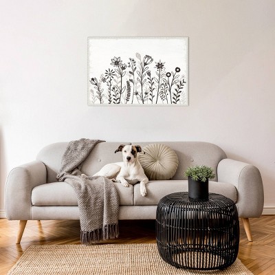 Amanti Art 33"x23" Our Nest IX Florals by Janelle Penner Framed Canvas Wall Art Print: Modern Botanical Lithograph, Polystyrene Frame