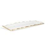 Classic Touch Glass Oblong Tray with Gold Edge