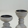 VIP Wood 5 in. Gray Candle Holders Set of 2 - 4 of 4